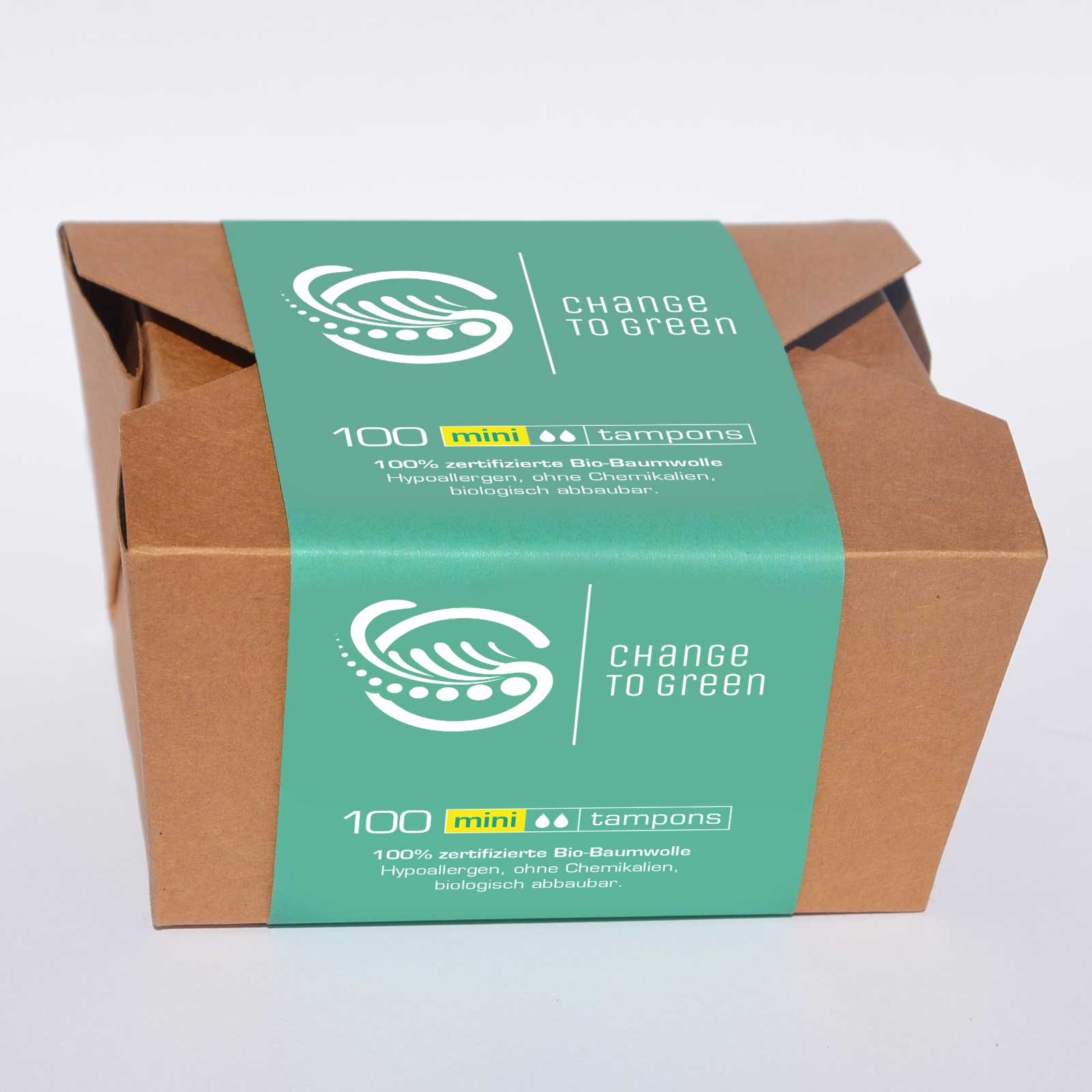 Tampon Box - 100, mini, Bio Tampons – Change to Green