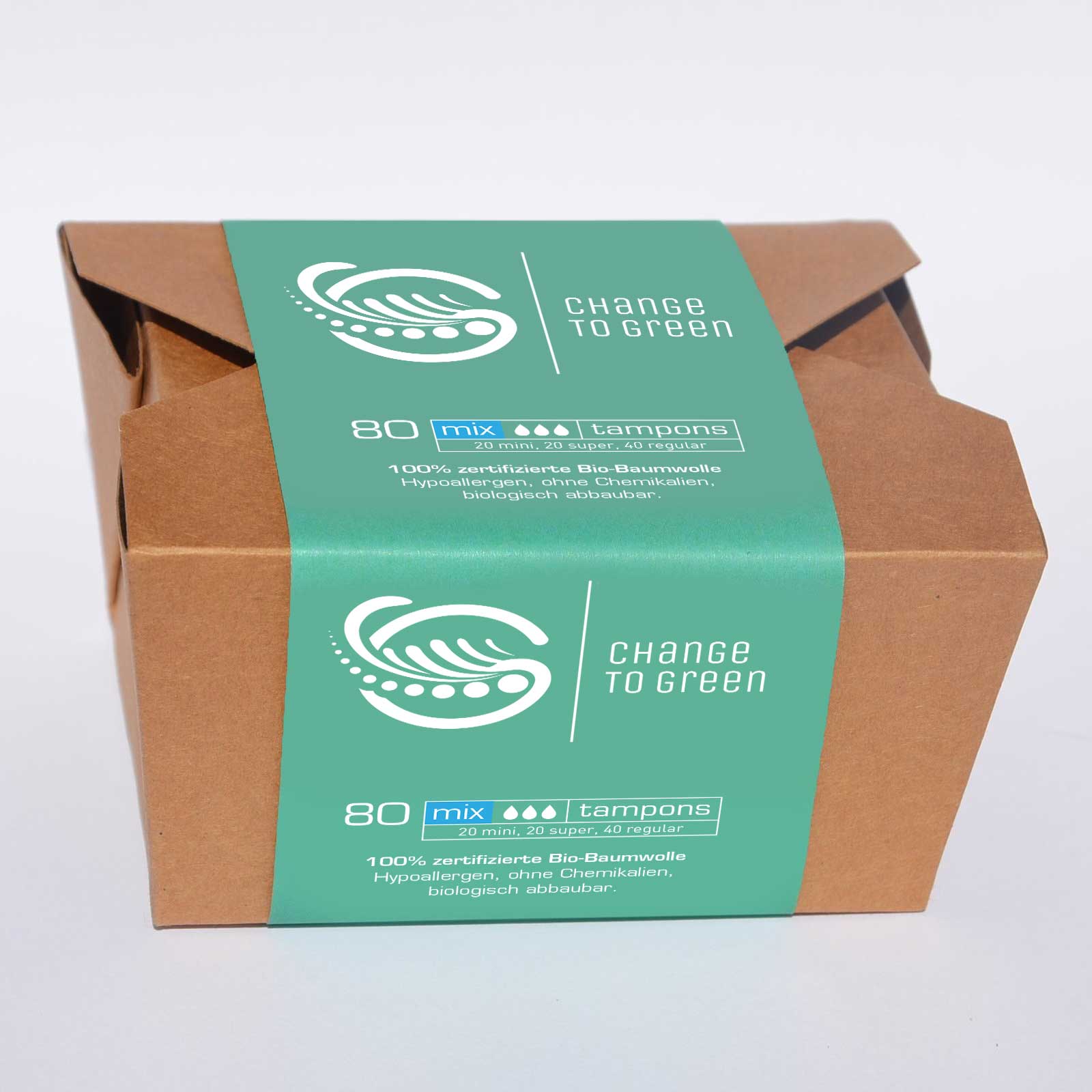 Tampon Box - 80 mix Bio Tampons – Change to Green